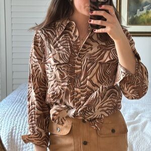 Scotch & Soda 100% linen print shirt